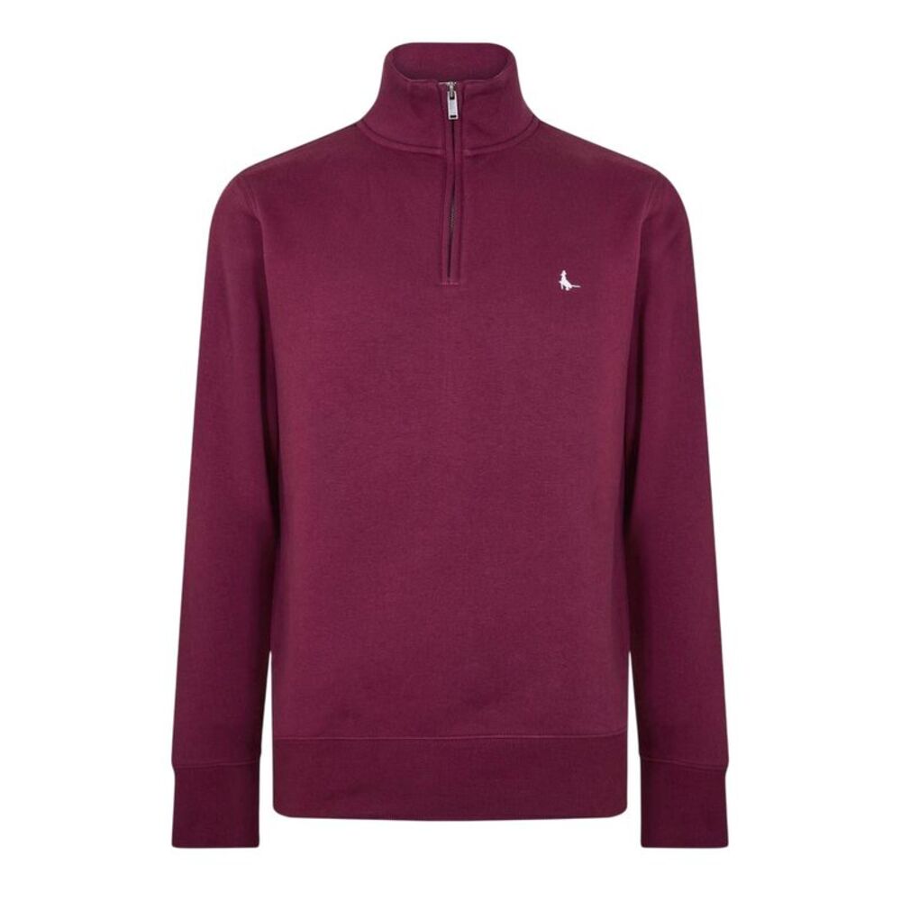 Jack Wills Mens Barchester Quarter Zip Sweatshirt / Fig